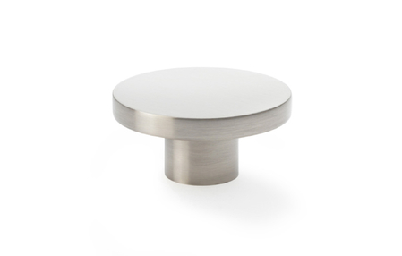 View Alexander & Wilks Hanover Plain Cupboard Knob - Satin Nickel - Knob 38mm offered by HiF Kitchens