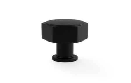 Added Alexander & Wilks Vesper Hex Cabinet Knob - Black To Basket