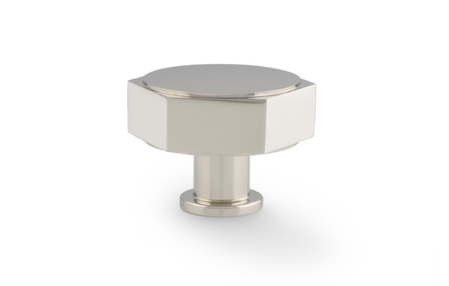 View Alexander & Wilks Vesper Hex Cabinet Knob - Polished Nickel offered by HiF Kitchens