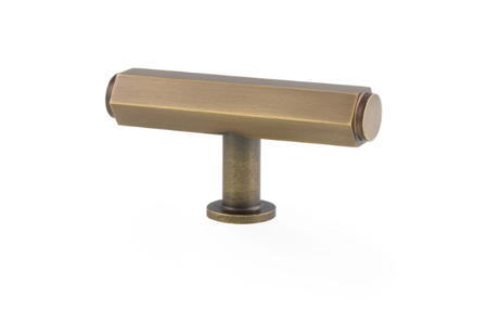 Added Alexander and Wilks Vesper Hex T-Bar Cabinet Knob - Antique Brass To Basket