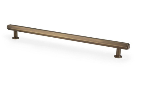 View Vesper Hex T-Bar Cabinet Pull-Antique Brass-224mm C/C offered by HiF Kitchens