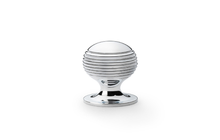 View Alexander & Wilks Caesar Cupboard Knob on Round Rose - Polished Chrome - 25mm offered by HiF Kitchens