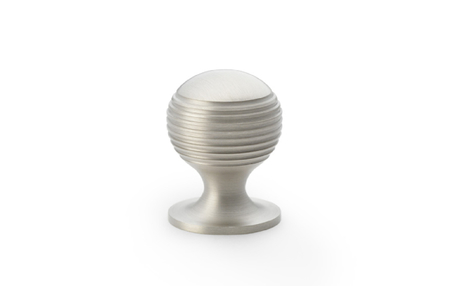 View Alexander & Wilks Caesar Cupboard Knob on Round Rose - Satin Nickel - 25mm offered by HiF Kitchens
