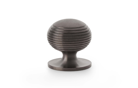 View Alexander & Wilks Caesar Cupboard Knob on Round Rose - Dark Bronze PVD - 32mm offered by HiF Kitchens