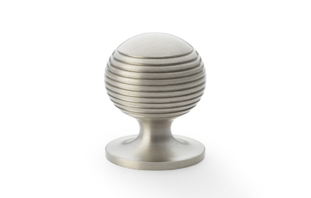 View Alexander & Wilks Caesar Cupboard Knob on Round Rose - Satin Nickel - 32mm offered by HiF Kitchens