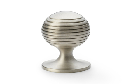 Added Alexander & Wilks Caesar Cupboard Knob on Round Rose - Satin Nickel - 38mm To Basket