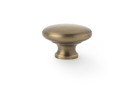 Added Alexander & Wilks Wade Round Cupboard Knob - Antique Brass - 32mm To Basket