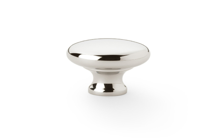 View Alexander & Wilks Wade Round Cupboard Knob - Polished Nickel - 32mm offered by HiF Kitchens