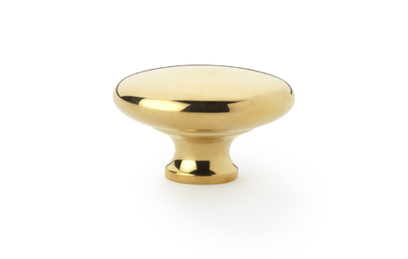 View Alexander & Wilks Wade Round Cupboard Knob - Polished Brass - 38mm offered by HiF Kitchens