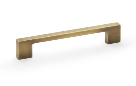 View Alexander & Wilks Marco Cupboard Pull Handle - Antique Brass - 128mm offered by HiF Kitchens