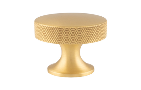 View Alexander & Wilks Berlin Cupboard Knob - Satin Brass - 38mm offered by HiF Kitchens