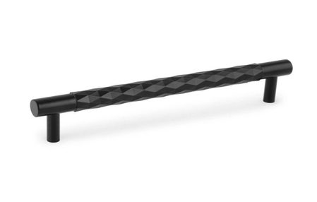 Added ALEXANDER & WILKS DIAMOND CUT CABINET PULL - 160MM C/C - Black To Basket