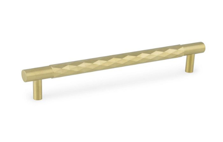 View ALEXANDER & WILKS DIAMOND CUT CABINET PULL - 160MM C/C - Satin Brass PVD offered by HiF Kitchens