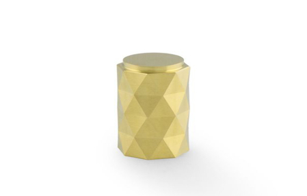 View Alexander & Wilks Diamond Cut Cylinder Cabinet Knob - 30MM - Satin Brass PVD offered by HiF Kitchens