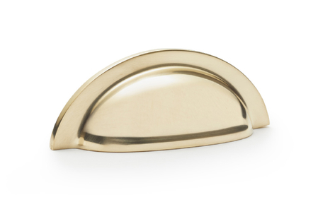 View Alexander & Wilks Bardom Ridged Cabinet Cup Pull - Polished Brass offered by HiF Kitchens