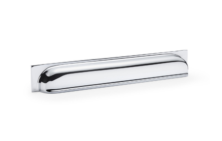 Added Alexander & Wilks Quantock Cup Pull Handle - Polished Chrome - Centres 203mm To Basket