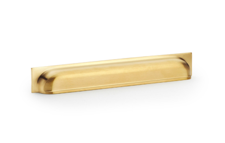 View Alexander & Wilks Quantock Cup Pull Handle - Satin Brass PVD - Centres 203mm offered by HiF Kitchens