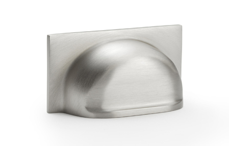 View Alexander & Wilks Quantock Cup Pull Handle - Satin Nickel - Centres 40mm offered by HiF Kitchens