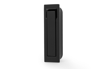 View Alexander and Wilks Square Sliding Door Edge Pull - Black offered by HiF Kitchens