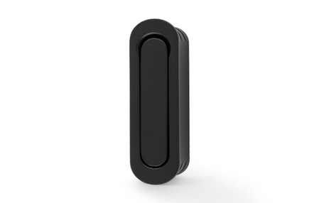 View Radius Sliding Door Edge Pull - Black offered by HiF Kitchens