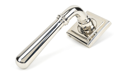 View 50028 - Polished Nickel Newbury Lever on Rose Set (Square) - U - FTA offered by HiF Kitchens