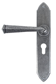 View 33604/47 - Pewter Gothic Lever Euro Lock Set - FTA offered by HiF Kitchens