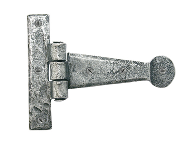 View 33650 - Pewter 4'' Penny End T Hinge (pair) - FTA offered by HiF Kitchens