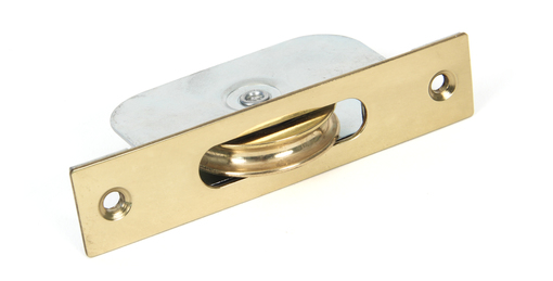 View 83891 - Lacquered Brass Square Ended Sash Pulley 75kg - FTA offered by HiF Kitchens