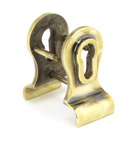 View 90065 - Aged Brass 50mm Euro Door Pull (Back to Back fixings) FTA offered by HiF Kitchens