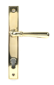 View 46529 - Polished Brass Newbury Slimline Lever Espag. Lock Set - FTA offered by HiF Kitchens