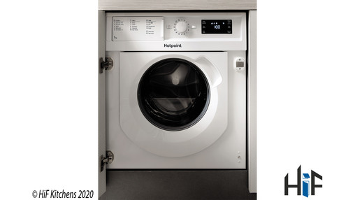 View Hotpoint Washing Machine Integrated 1400 Spin 8Kg Load BIWMHG81484 offered by HiF Kitchens