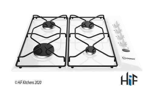 View Indesit 60cm Gas Hob Stainless Steel PAA642IXIWE offered by HiF Kitchens