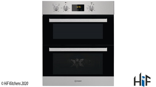 View Indesit Oven Double Built Under Stainless Steel IDU6340IX offered by HiF Kitchens