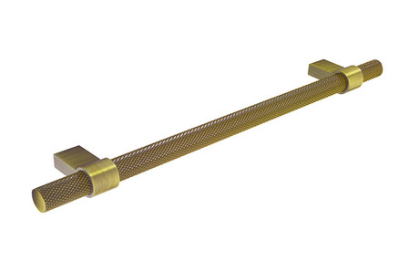 View Knurled H1126.257.AGB Bar Handle Aged Brass 192mm Hole Centre offered by HiF Kitchens