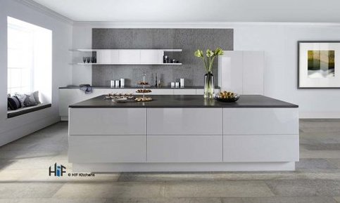 Slab UltraMatt Light Grey Rigid Kitchen