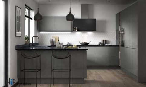 Slab UltraMatt Light Grey Rigid Kitchen