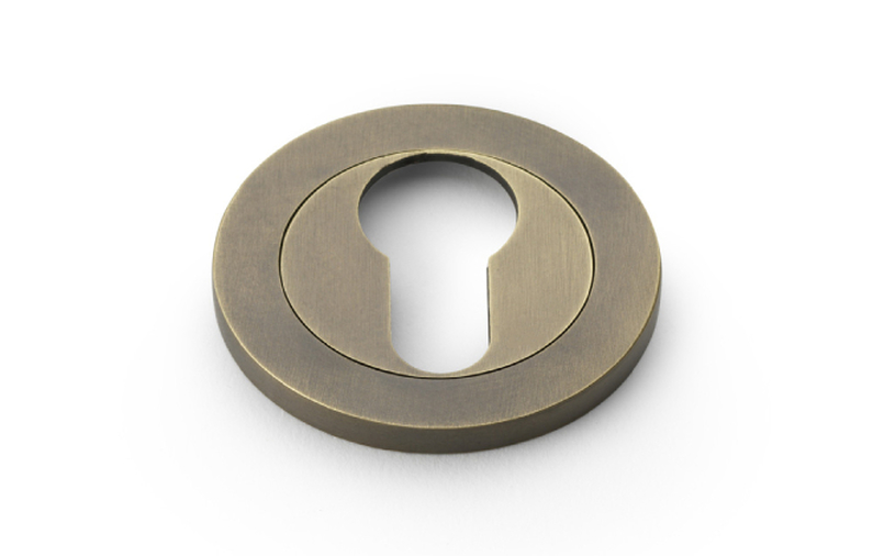 Alexander & Wilks Concealed Fix Escutcheon Euro Profile - Italian Brass Image 1