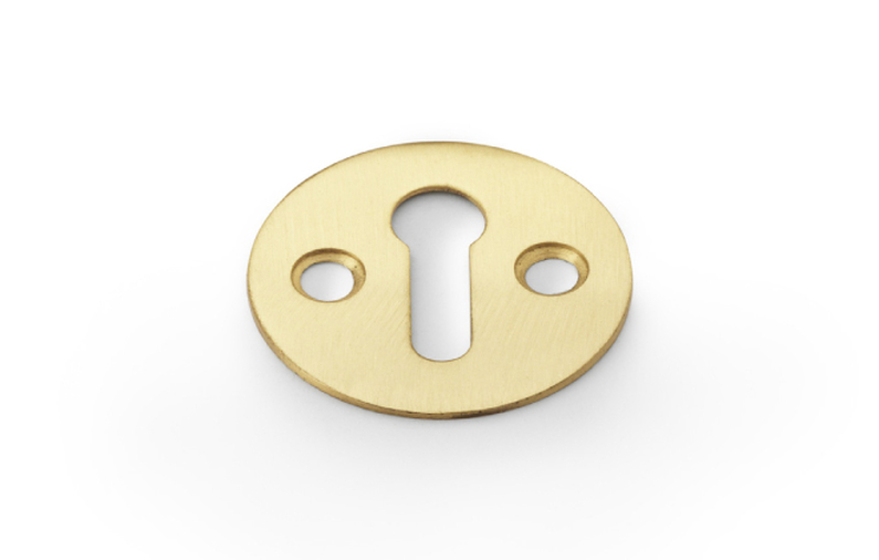 Alexander & Wilks Victorian Standard Profile Escutcheon - Satin Brass Image 1