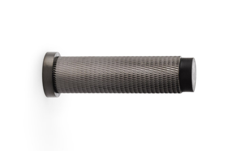 Alexander & Wilks Brunel Knurled Door Stop - Dark Bronze PVD Image 1