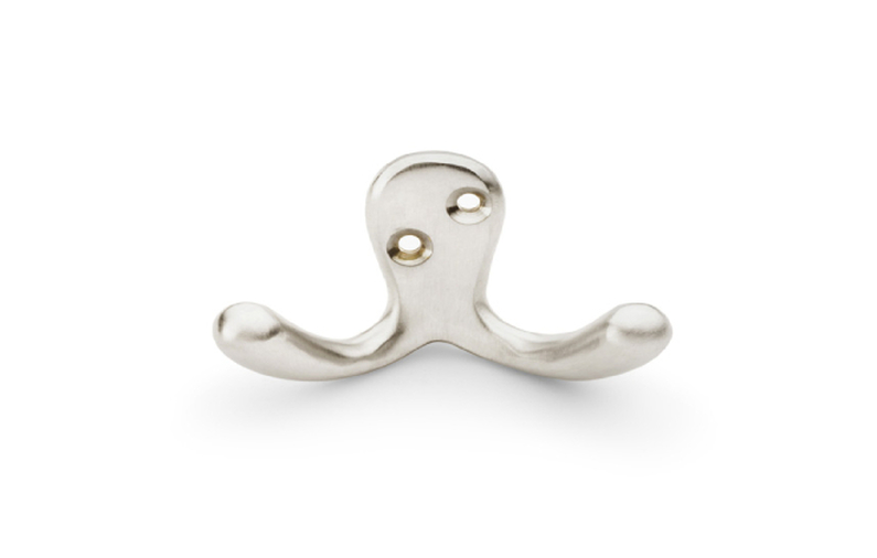 Alexander & Wilks Victorian Double Robe Hook - Satin Nickel Image 1