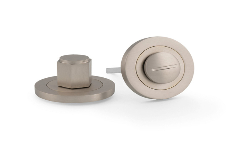 Hex Thumbturn and Release - Satin Nickel Image 1