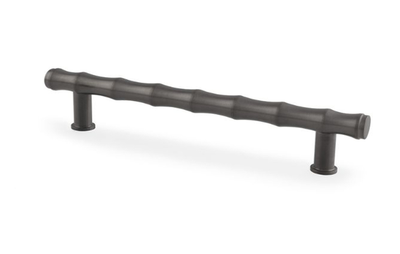 Crispin Bamboo T-bar Cupboard Pull Handle - Dark Bronze PVD - 128mm Centres Image 1