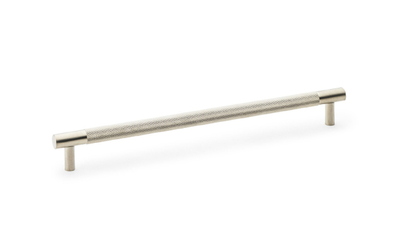 Alexander & Wilks Brunel Knurled T-Bar Cupboard Handle - Satin Nickel - Centres 224mm Image 1