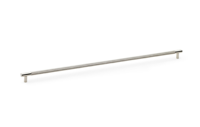 Alexander & Wilks Brunel Knurled T-Bar Cupboard Handle - Polished Nickel - Centres 448mm Image 1