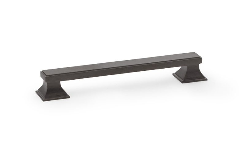 Alexander & Wilks Jesper Square Cabinet Pull Handle - Dark Bronze PVD - Centres 128mm Image 1