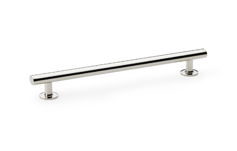 Alexander & Wilks Round T-Bar Cabinet Pull Handle - Polished Nickel - Centres 160mm Image 1