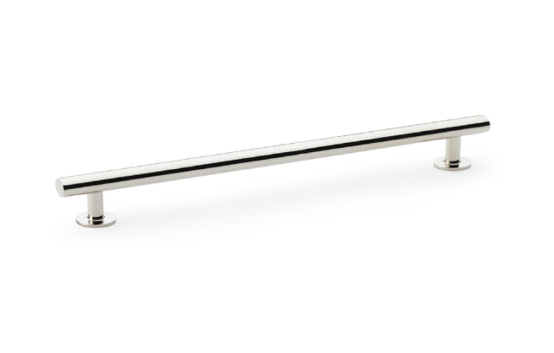 Alexander & Wilks Round T-Bar Cabinet Pull Handle - Polished Nickel - Centres 192mm Image 1