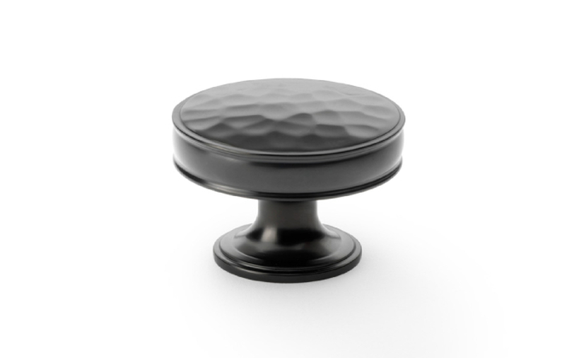 Alexander & Wilks Lynd Hammered Cupboard Knob - Dark Bronze - 38mm Image 1