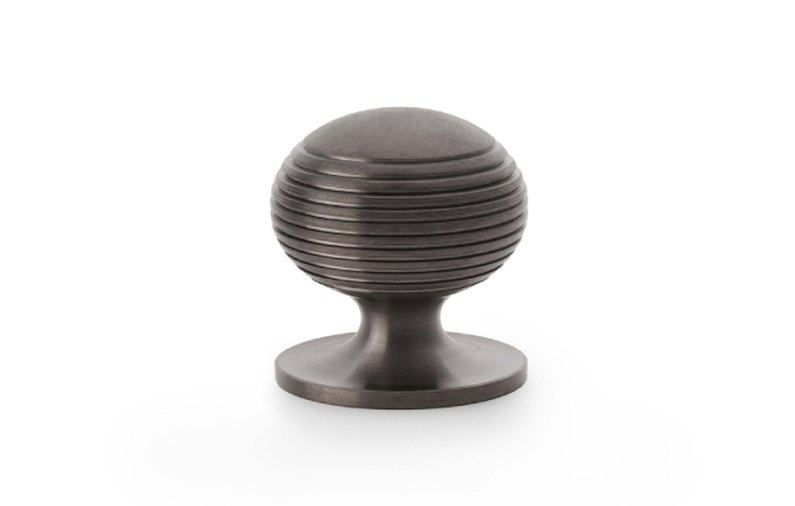 Alexander & Wilks Caesar Cupboard Knob on Round Rose - Dark Bronze PVD - 32mm Image 1