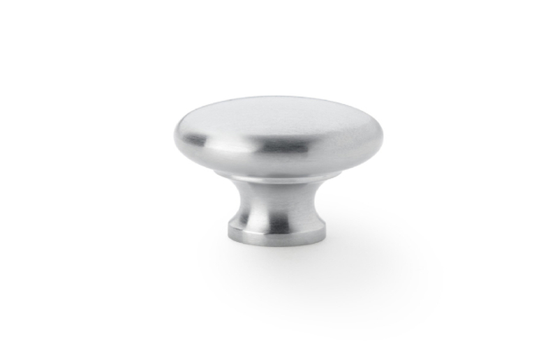 Alexander & Wilks Wade Round Cupboard Knob - Satin Chrome - 32mm Image 1